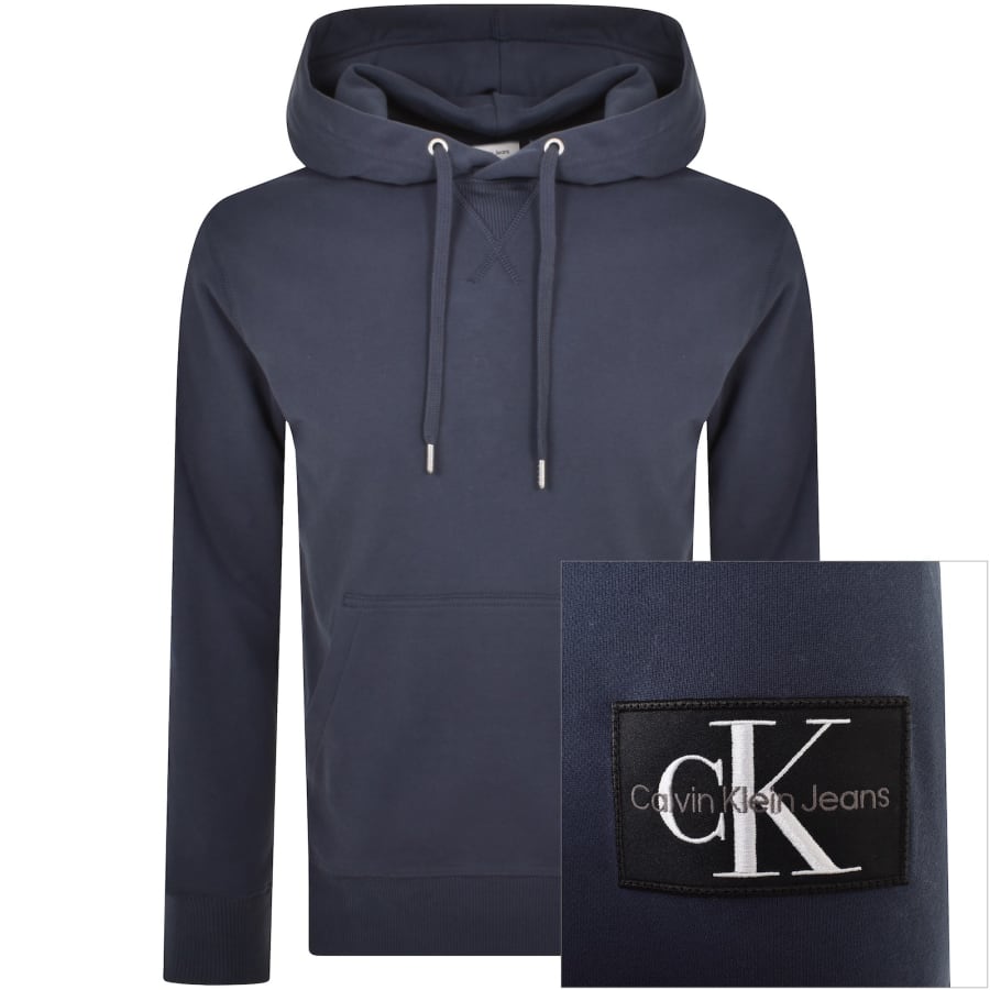 Calvin Klein Jeans Logo Hoodie Blue